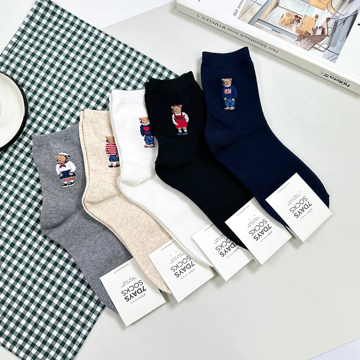 Daily Sox Studio W Lady Crew Socks (5 Color Set)
